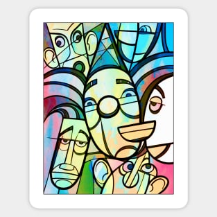 portrait cubism Sticker